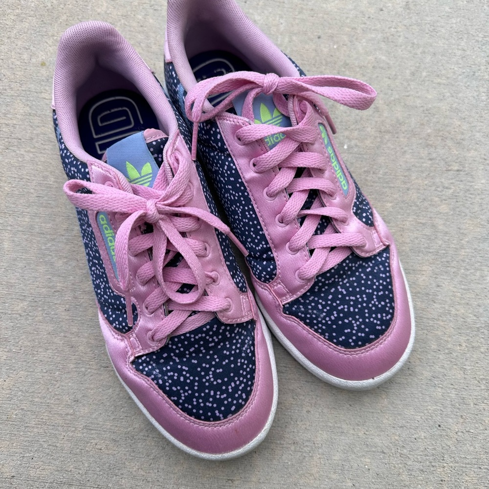Cute pink and purple Adidas sneakers
